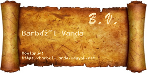 Barbél Vanda névjegykártya